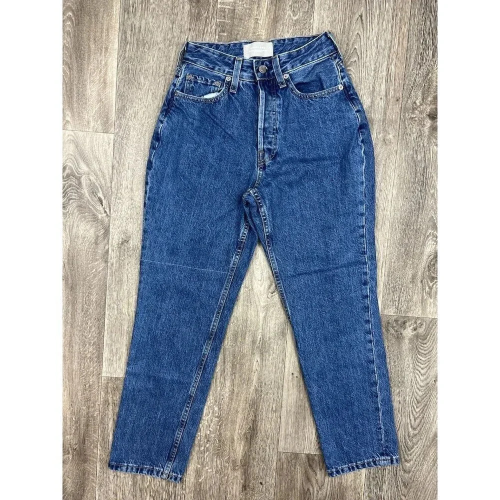Everlane The Curvy '90s Cheeky Straight Jean Size 25 Button Fly Organic Cotton